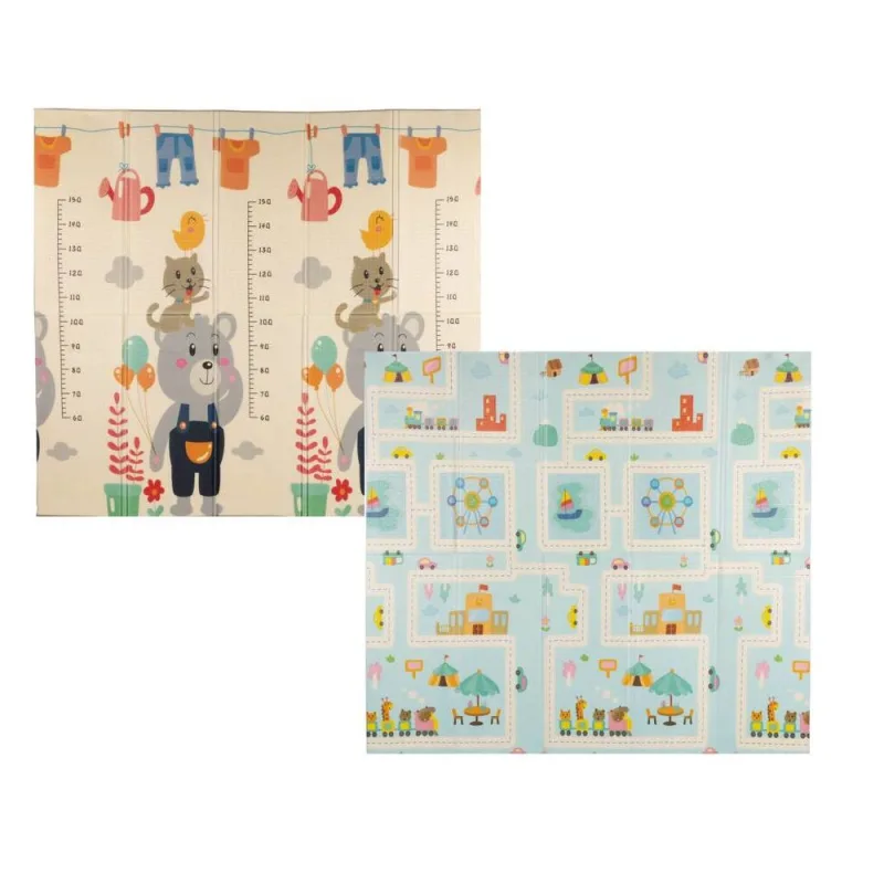 Dvipusis žaidimų kilimėlis - sulankstomas - 7726 - PLAY & EDU - BEAR & ROAD - dydis: 180x200 cm · 1