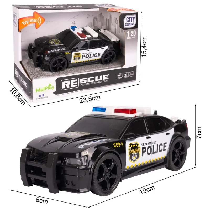 Žaislinis Policijos automobilis su šviesa, garsu ir atidaroma bagažine · 3