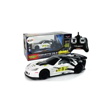 Sportinis lenktyninis automobilis R/C 1:24 „Corvette C6.R“, baltas, 2,4 G, su žibintais