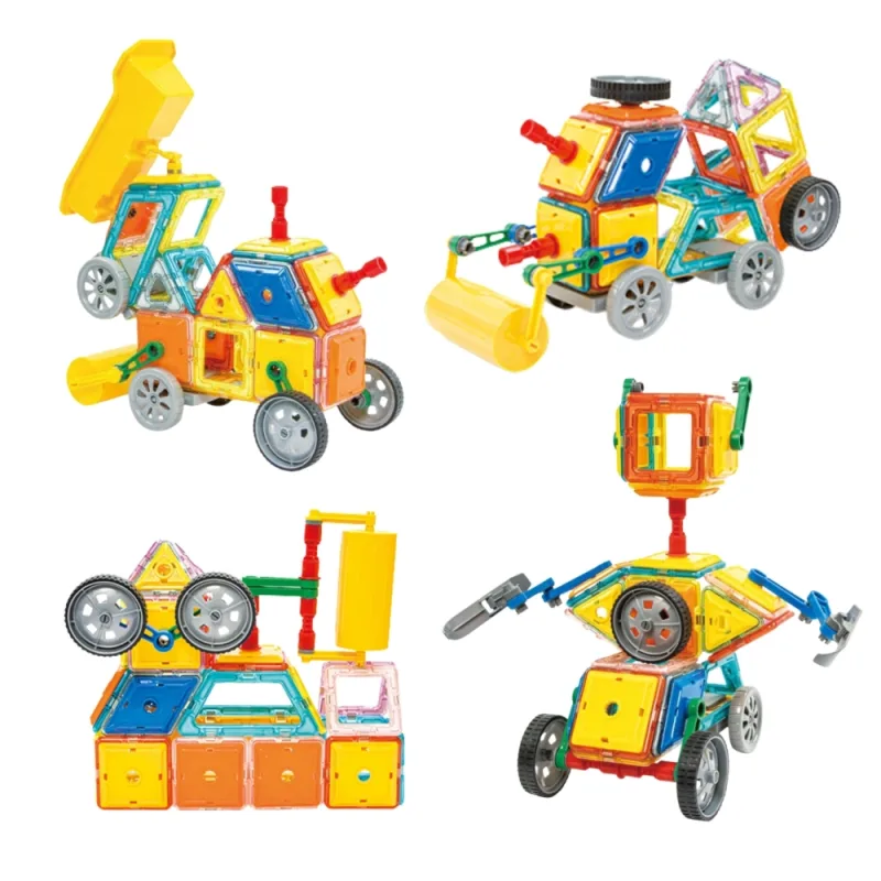 Magnetinis konstruktorius WOOPIE 3D Vehicles, 80 el. · 2
