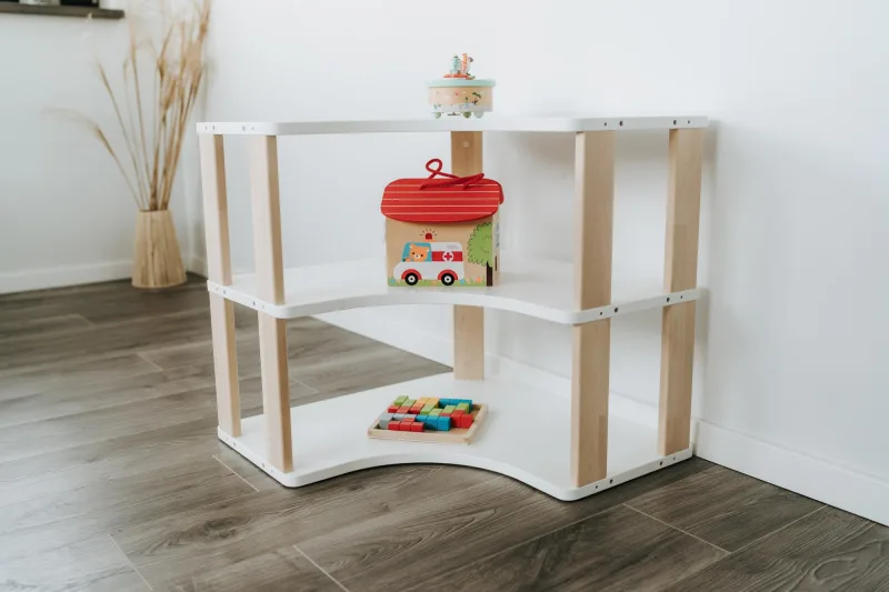 Modulinė Montessori lentyna Kampinė