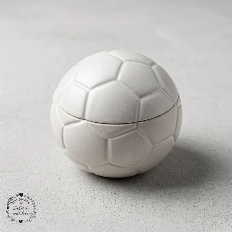 Rankų darbo futbolo kamuolys - žvakidė · 2