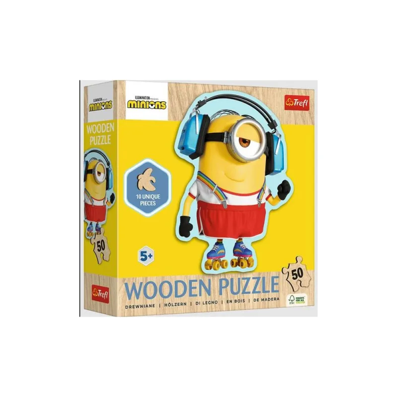 Mediniai kontūriniai dėlionės – 50 – „Crazy Minion“ – „Trefl“ 20239 · 1
