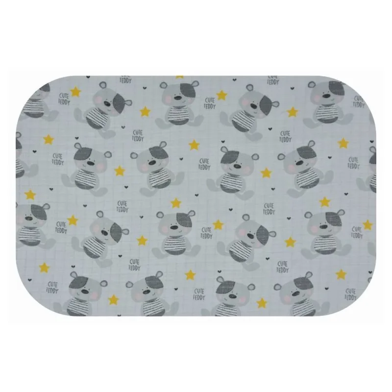 Sauskelnės - 20153 - TETRA PRINT - EGA - CUTE TEDDY - geltonos spalvos - dydis 70x80 cm · 1