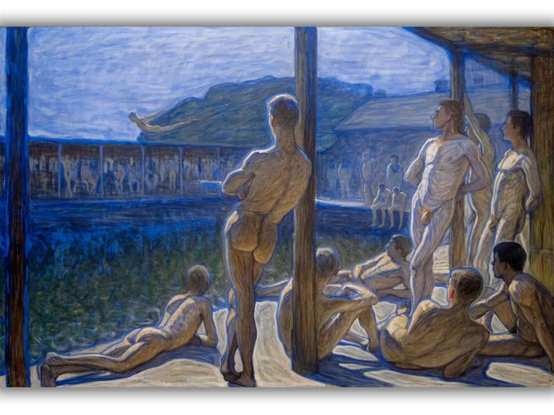 Reprodukcija „Karinio jūrų laivyno pirtis“, Eugène Jansson (1907)