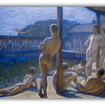 Reprodukcija „Karinio jūrų laivyno pirtis“, Eugène Jansson (1907)