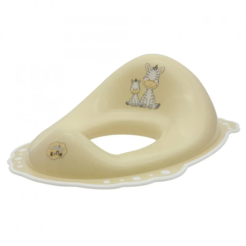 Maltex Baby klozeto sėdynė, neslystanti, Zebra, kreminė, pilka gumytė · 1