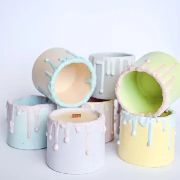 Sojų vaško žvakė SWEET MELT/ betoninė