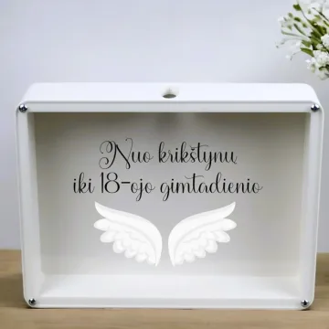3D Taupyklė stačiakampė „Nuo krikštynų iki 18-ojo gimtadienio“