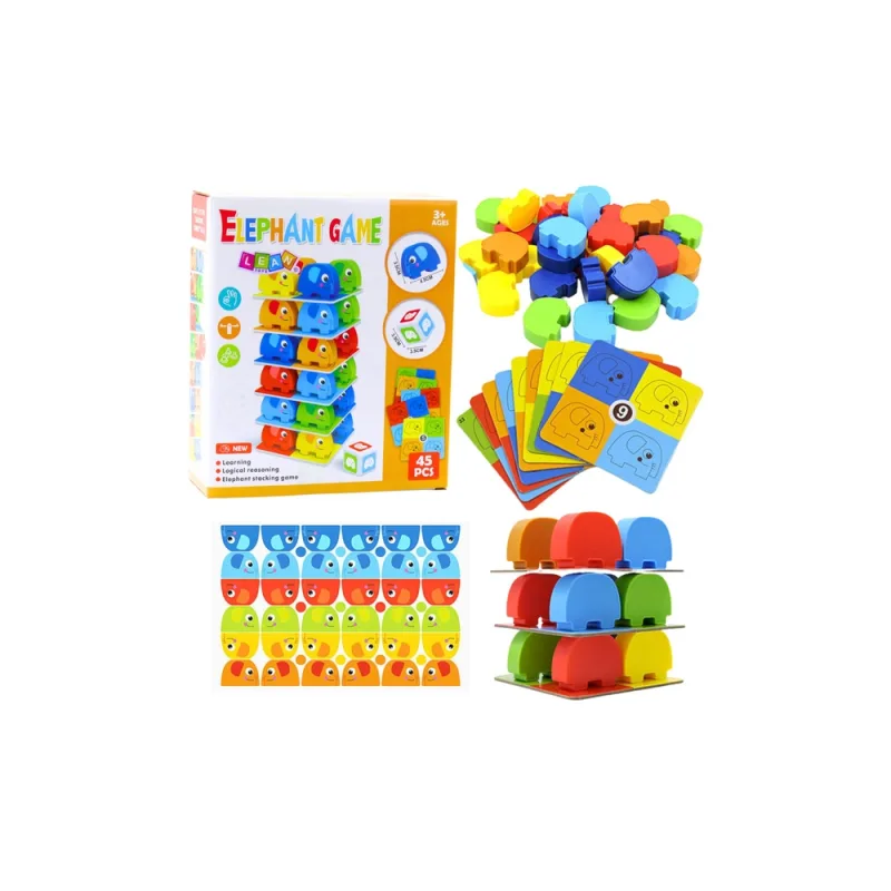 Dramblių bokštas Šeimos arkadinis žaidimas Stacking 45 el. · 1