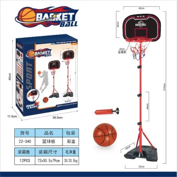 Krepšinio rinkinys su stovu + priedai 210 cm