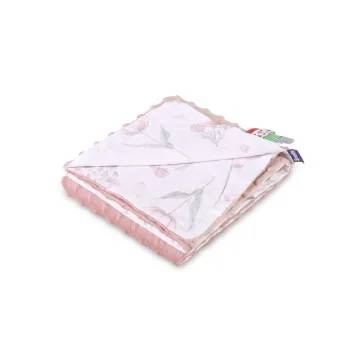 Antklodė MINKY 75×100 cm FLORI DUSTY PINK