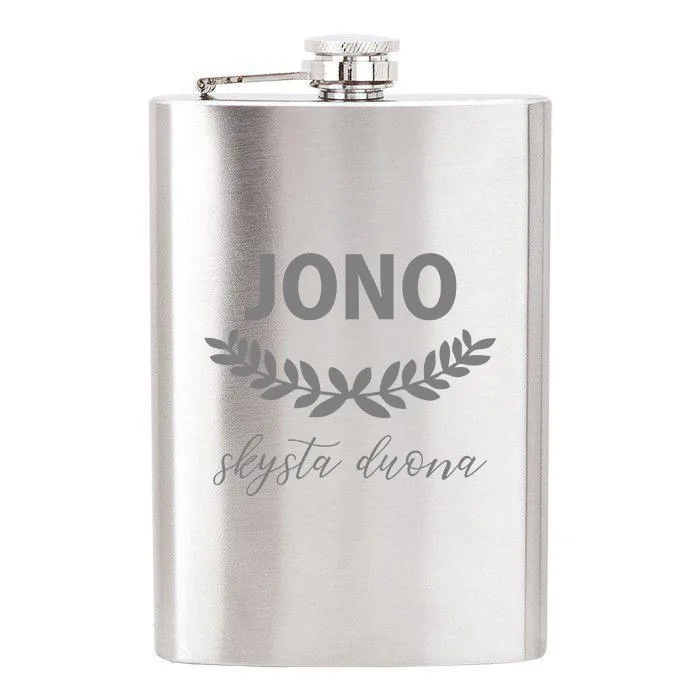 Metalinė gertuvė (fleškutė) „JONO skysta duona“