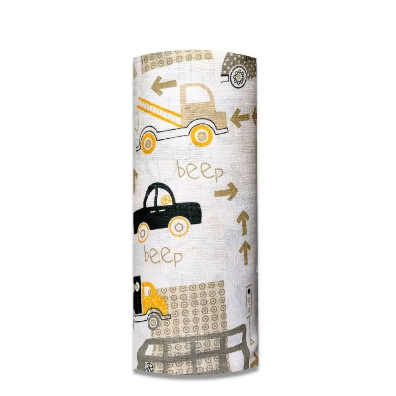 Sauskelnės - 24922 - TETRA PRINT - EGA - AUTOMOBILIAI MIESTE - GELTONA - dydis 70x80 cm · 1