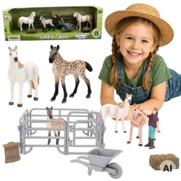 Arklių figūrėlių rinkinys WOOPIE Farm Mažasis ūkininkas 11 vnt