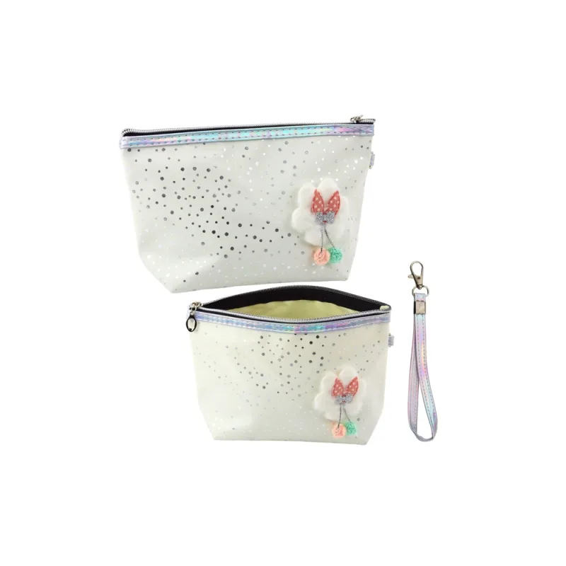 Pieštukinė - kosmetinė Shiny Dots White 23x16cm · 1