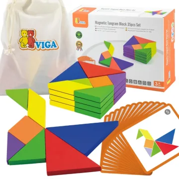Medinis loginis žaidimas-dėlionė VIGA Tangram su FSC sertifikatu