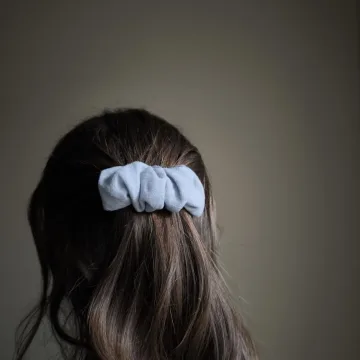 Lininis plaukų segtukas „Ice blue“
