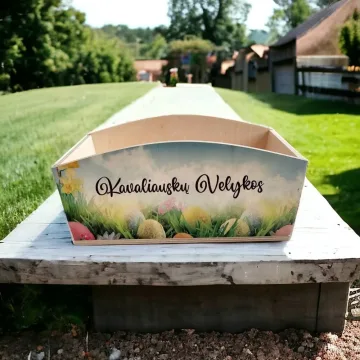 Velykinė dėžutė margučiams Velykos (Su norima pavarde)