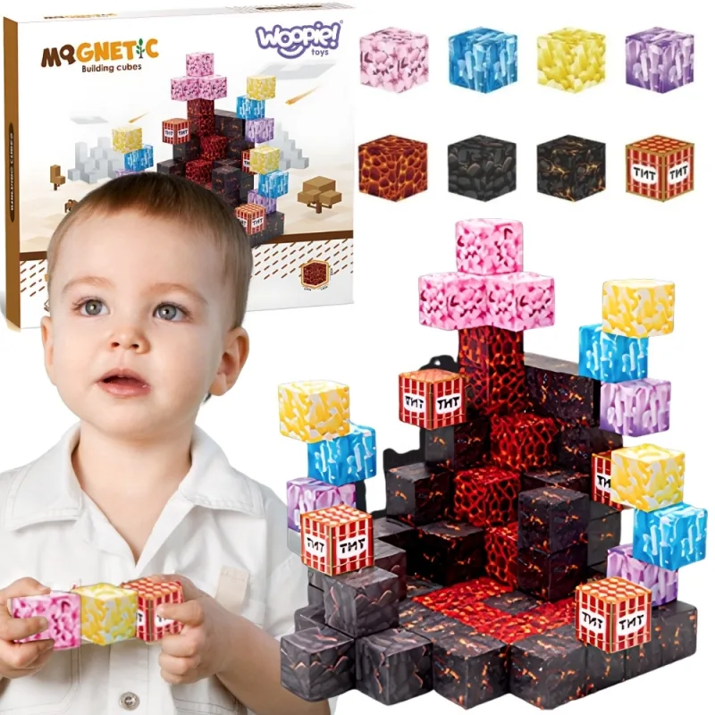 Magnetinis konstruktorius WOOPIE kubeliai Cubes Pixels, 74 vnt · 1