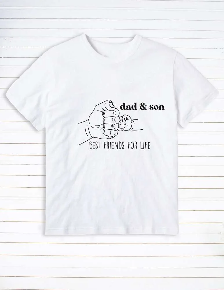 Marškinėliai tėčiui “Dad and son”