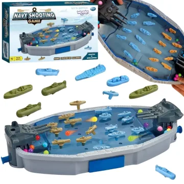 Arkadinis žaidimas WOOPIE "Jūrų mūšis" Laivai 3D Ball Launcher