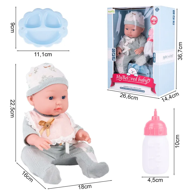 Lėlė kūdikis su priedais 34 cm · 2