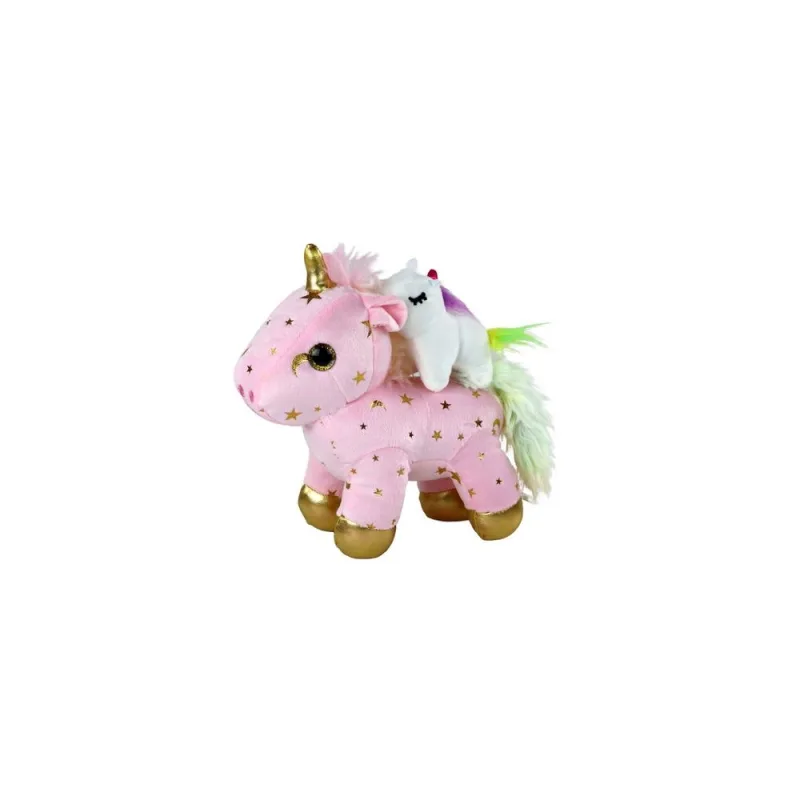 Vienaragis Pliušinis miegantis gyvūnas Lullaby Pink With Stars Set · 3