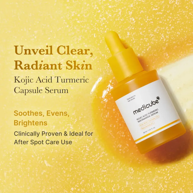 Kojic Acid Turmeric Niacinamide Serum – šviesinantis veido serumas, 30 ml. · 3