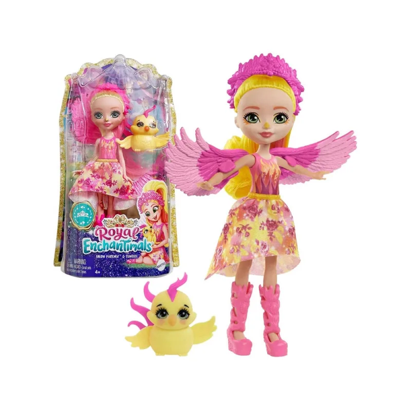 Enchantimals lėlė Falon Phoenix + vištiena Sunrise GYJ04 ZA4923 · 1