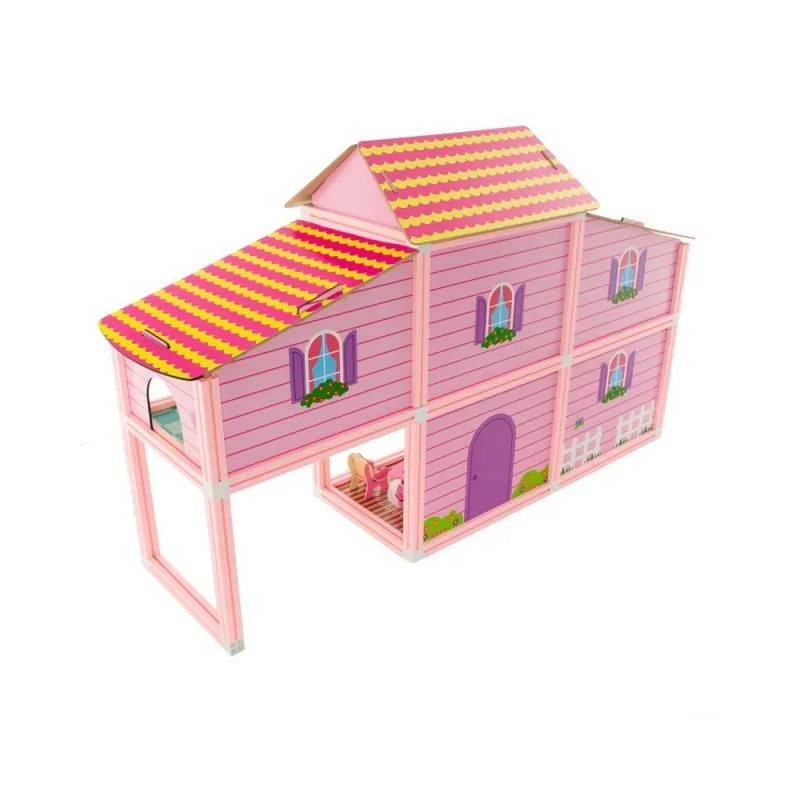 Lėlių namelis EUROBABY TOYS 89x23x55 cm rožinis · 2