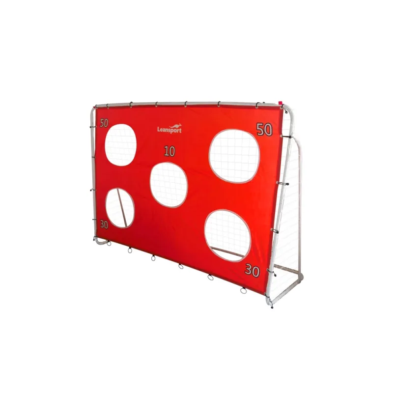 Futbolo treniruočių vartai su kilimėliu Raudona 213x152x75cm · 2