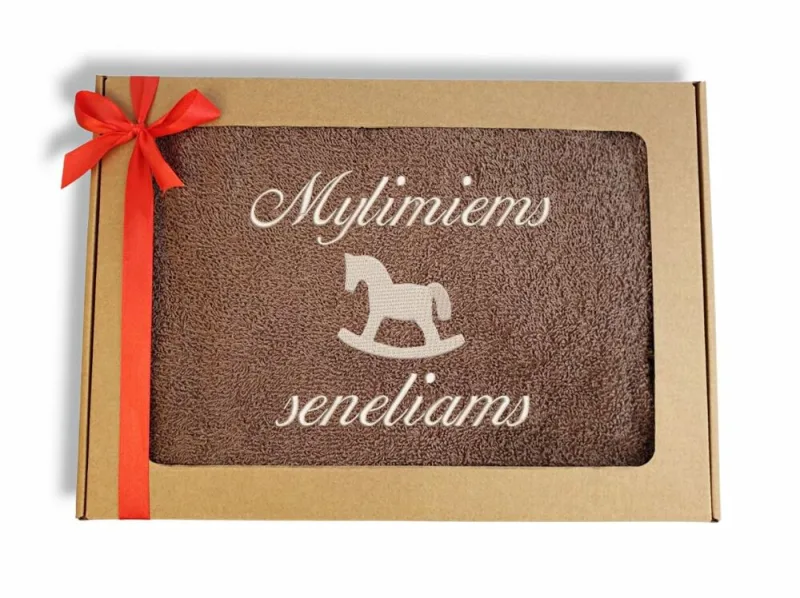 Siuvinėtas rankšluostis „Mylimiems seneliams“