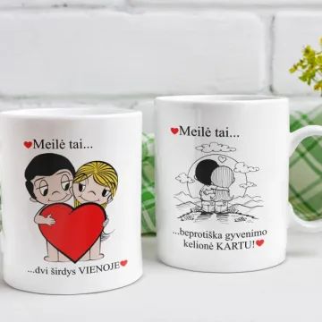 Standartinis puodelis „Meilė tai..“