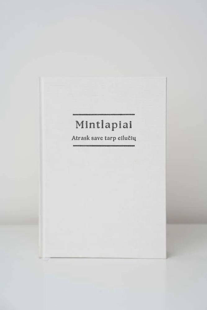 Mintlapiai - Dėkingumo dienoraštis Ecru spalvos, natūralaus audinio viršelis