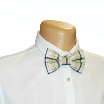 Smėlio spalvos peteliškė su langeliais „Beige Check“