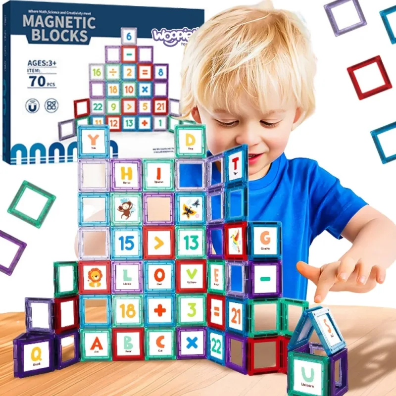 Magnetinis konstruktorius WOOPIE skaičių mokymuisi, 70 dalių · 1