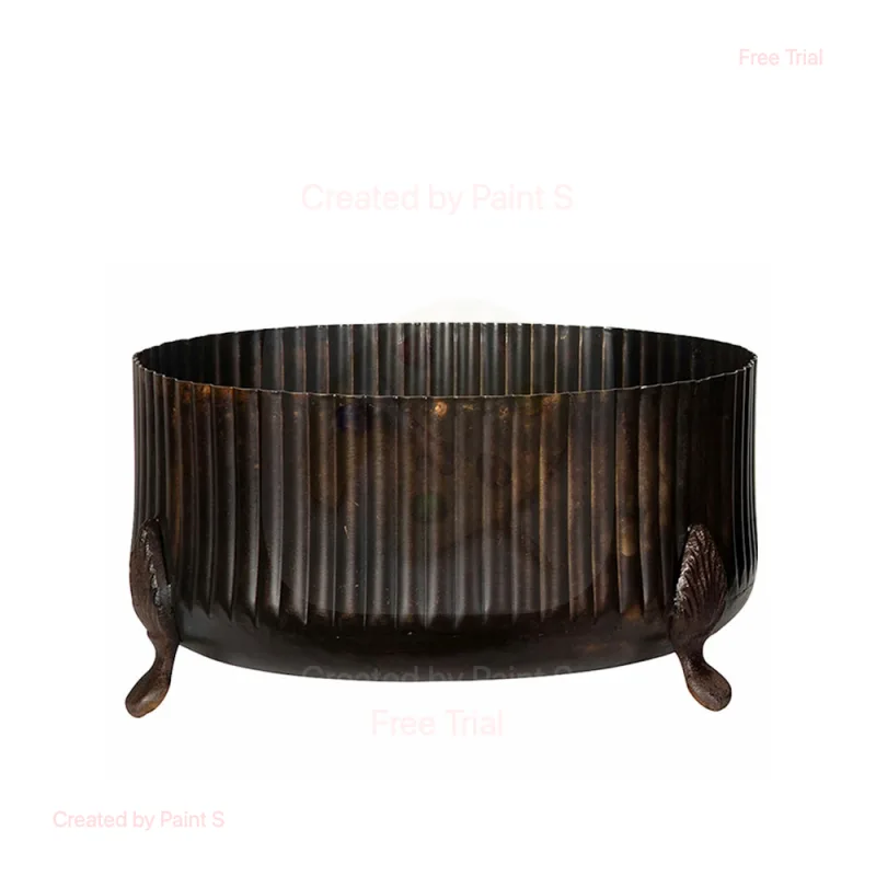 Vazonas Rand Round Antique Brown — Ø31x17 cm
