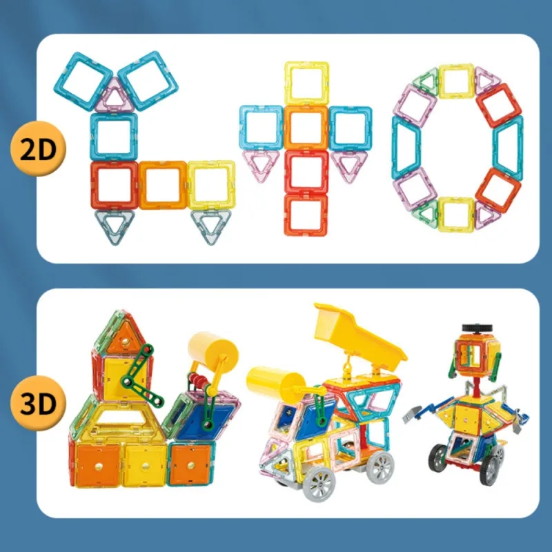 Magnetinis konstruktorius WOOPIE 3D Vehicles, 80 el. · 3