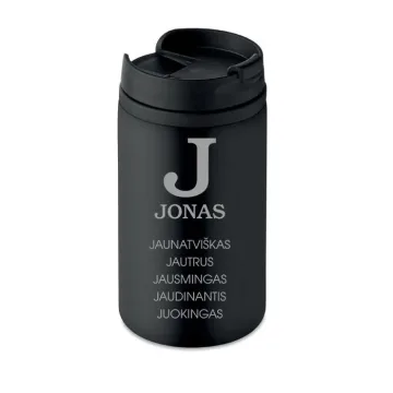 Juodas Termo puodelis „Jonas“