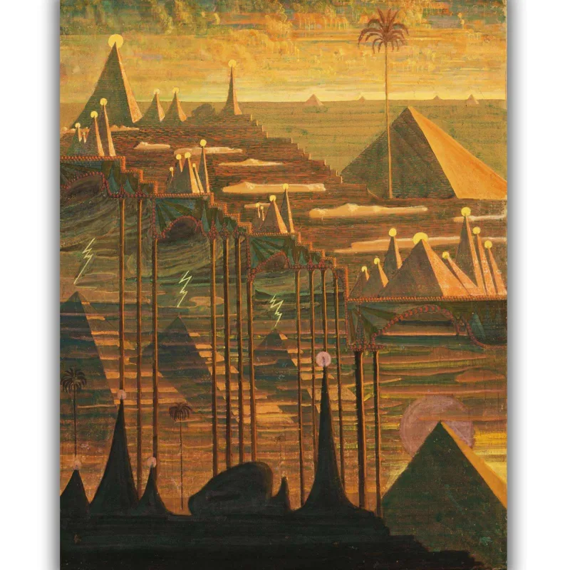 Reprodukcija „Piramidžių sonata Allegro“, Mikalojus Konstantinas Čiurlionis (1909)