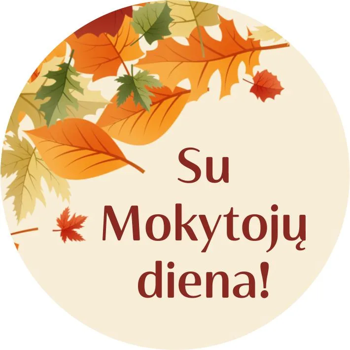 Lipdukas „Su Mokytojų diena“ (7vnt)