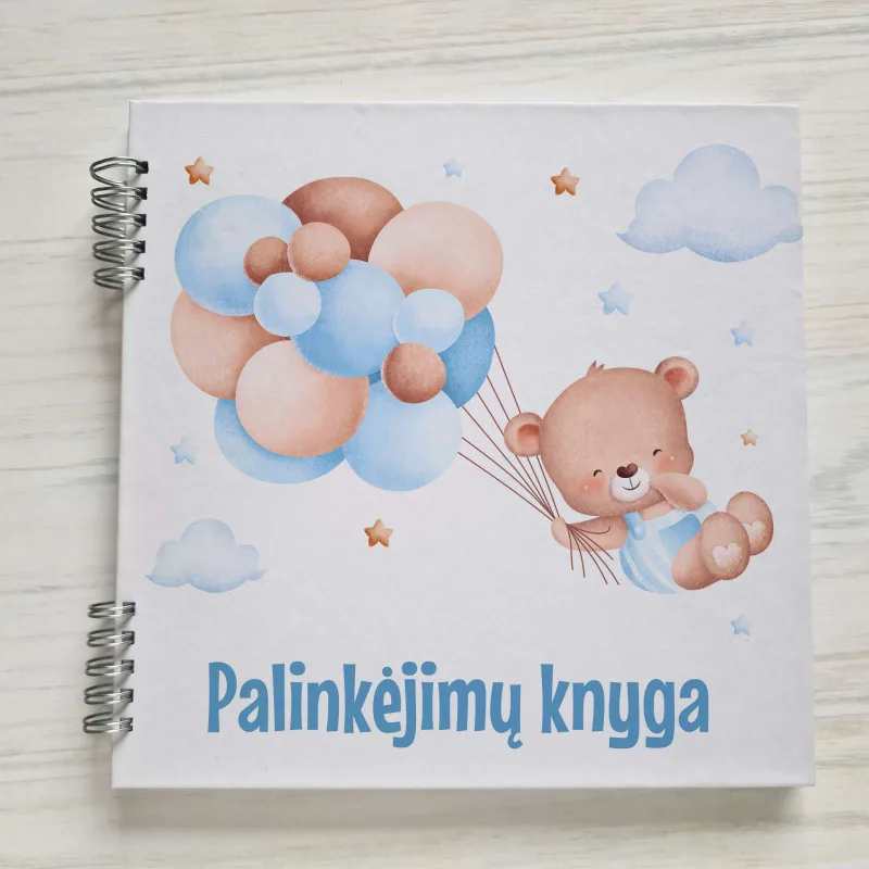 Palinkėjimų knyga berniukui baltais lapais