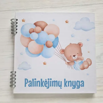 Palinkėjimų knyga berniukui baltais lapais