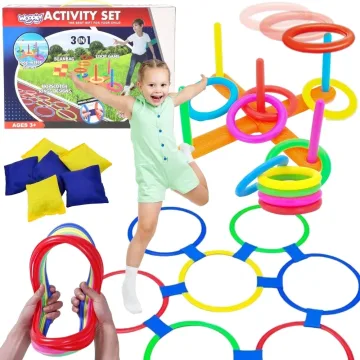 Universalus daugiafunkcinių lauko žaidimų rinkiny WOOPIE 3-in-1 Cornhole Target Bag Toss