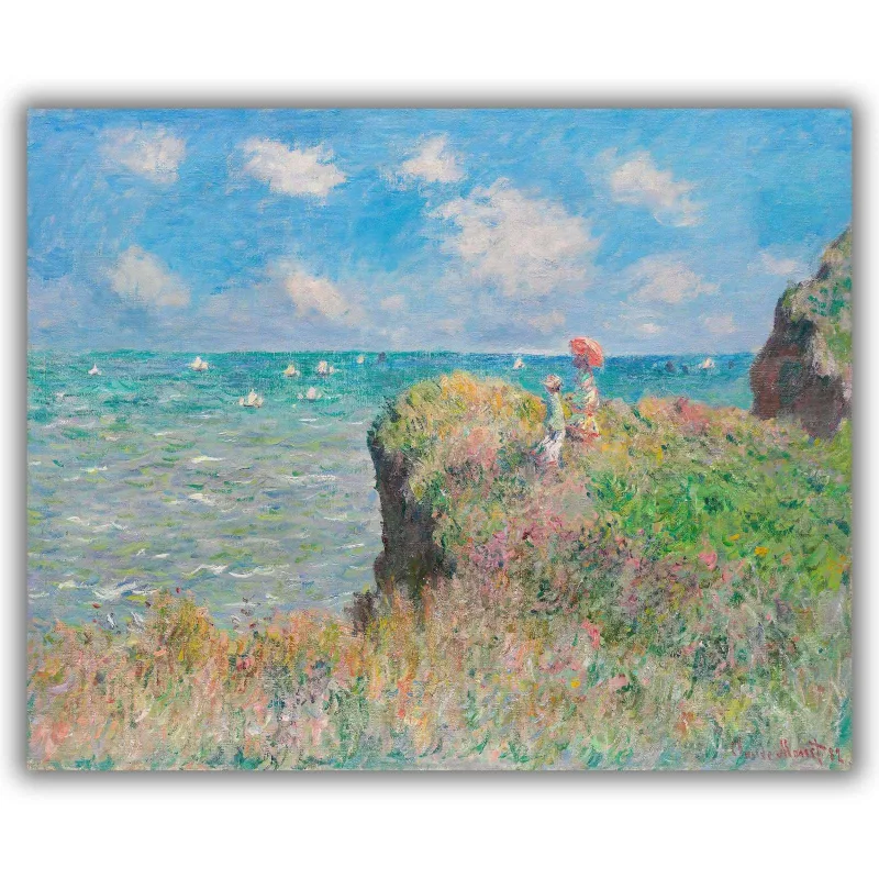 Reprodukcija „Uolų takas Purvilyje“, Claude Monet (1882)