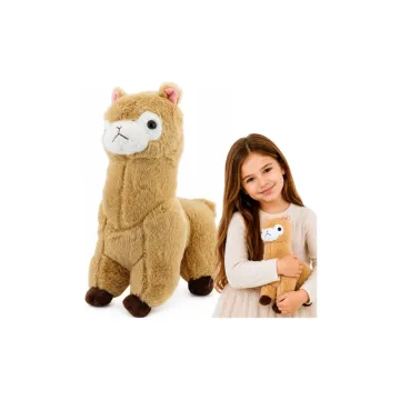 Pliušinė alpaka 28 cm, kreminė spalva