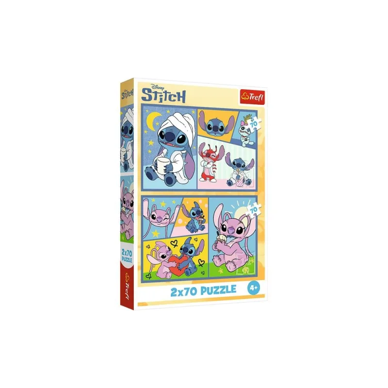 Dėlionė - 2x70 - Su Stitch'u nėra nuobodu - Disney Lilo ir Stitch'as Trefl 34444 · 1