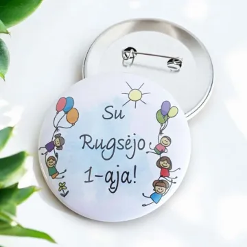 Įsegamas ženkliukas „Su Rugsėjo 1-ąja“