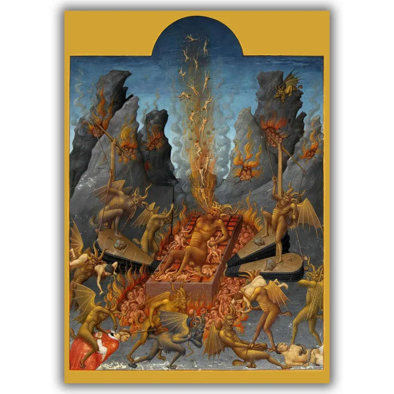 Reprodukcija „Pragaras“, broliai Limbourg  (1411)